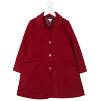 Piccola Ludo single-breasted scalloped coat - Vermelho