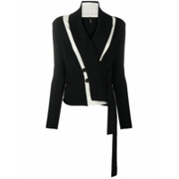 Pierantoniogaspari Cardigan com transpasse - Preto