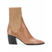 Pierre Hardy leather ankle sock boots - Marrom