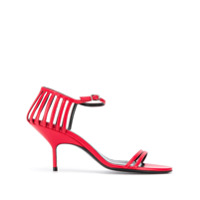 Pierre Hardy leather Cage stiletto sandals - Vermelho