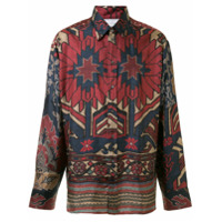 Pierre-Louis Mascia Camisa com estampa floral - Azul