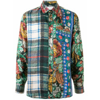 Pierre-Louis Mascia Camisa com patchwork - Estampado