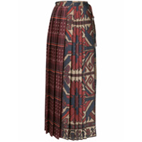 Pierre-Louis Mascia geometric-print pleated skirt - Estampado