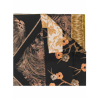Pierre-Louis Mascia mix-print silk scarf - Marrom