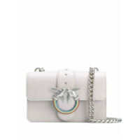 Pinko Bolsa transversal Love Birds com fivela - Cinza