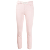 Pinko Calça jeans skinny com fivela de logo - Rosa