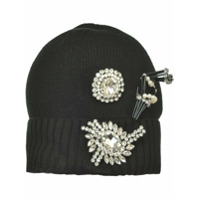 Pinko Gorro com aplicação de cristais - Preto