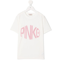 Pinko Kids Camiseta mangas curtas com logo - Branco