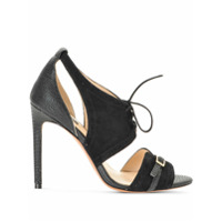 Pinko Sandália com detalhe de fivela e recorte vazado - Preto