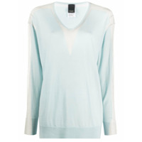 Pinko Suéter translúcido com recorte de brilho - Azul
