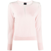 Pinko Suéter translúcido com recorte de brilho - Rosa