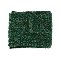 Plan C Cachecol de tricô com listras contrastantes - Verde