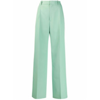 Plan C Calça de alfaiataria pantalona - Verde