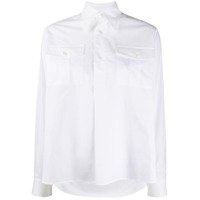 Plan C Camisa de algodão com colarinho pontiagudo - Branco