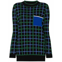 Plan C Suéter de tricô com padronagem xadrez - Estampado