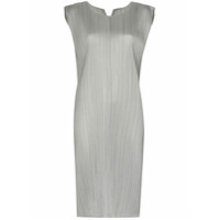 Pleats Please Issey Miyake Vestido reto plissado - Cinza