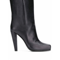 Poiret Ankle boot plataforma de couro - Preto