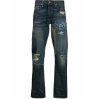 Polo Ralph Lauren Calça jeans reta com efeito destroyed - Azul