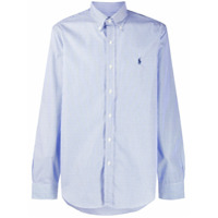 Polo Ralph Lauren Camisa com listras e acabamento engomado - Azul