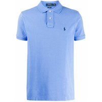 Polo Ralph Lauren Camisa polo mangas curtas com logo bordado - Azul