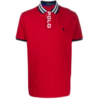 Polo Ralph Lauren Camisa polo mangas curtas com logo bordado - Vermelho