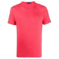 Polo Ralph Lauren Camiseta decote careca com logo bordado - Vermelho