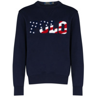 Polo Ralph Lauren Moletom de algodão com logo - Azul