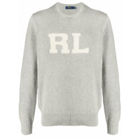 Polo Ralph Lauren Suéter de tricô com logo - Cinza