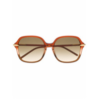 Pomellato Eyewear Óculos de sol oversized - Marrom