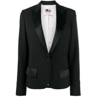 Ports 1961 Blazer com lapelas de cetim e abotoamento simples - Preto