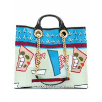 Ports 1961 Bolsa tote com bordado abstrato - Azul