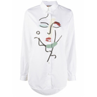 Ports 1961 Camisa com estampa gráfica de face - Branco