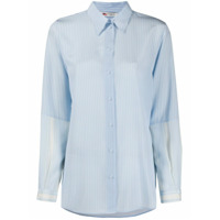 Ports 1961 Camisa de seda com estampa de listras - Azul