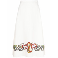 Ports 1961 Saia cintura alta com estampa de cobra - Neutro