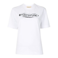 PortsPURE Camiseta de algodão com estampa de logo - Branco