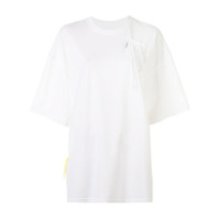 PortsPURE Camiseta oversized com bolso de crochê - Branco