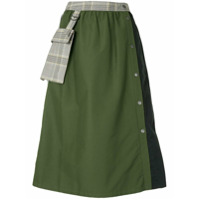 PortsPURE Saia midi com recortes contrastantes - Preto