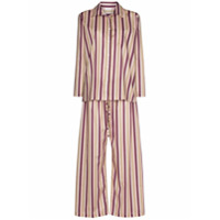 Pour Les Femmes Pijama de algodão com listras - Roxo