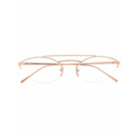 Prada Eyewear Armação de óculos oval - Dourado