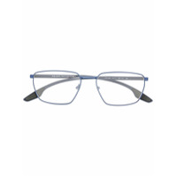 Prada Eyewear Armação de óculos retangular com logo - Azul