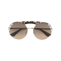 Prada Eyewear crystal embellished sunglasses - C3O3D0