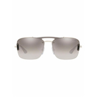 Prada Eyewear Óculos de sol aviador espelhado - Prateado