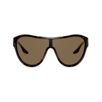 Prada Eyewear Óculos de sol máscara - Marrom
