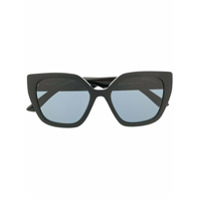 Prada Eyewear Óculos de sol oversized com logo - Preto