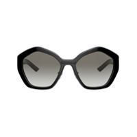 Prada Eyewear Óculos de sol oversized geométrico - Preto