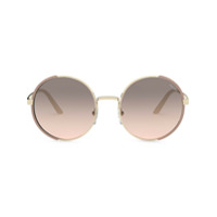 Prada Eyewear Óculos de sol redondo degradê - Dourado