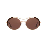 Prada Eyewear Óculos de sol redondo - Dourado