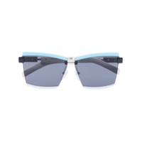 Prada Eyewear Óculos de sol retangular Duple - Azul