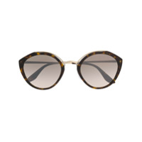 Prada Eyewear Óculos de sol tartaruga de gatinho - Preto