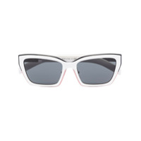 Prada Eyewear Óculos de sol Wayfarer com lentes coloridas - Branco